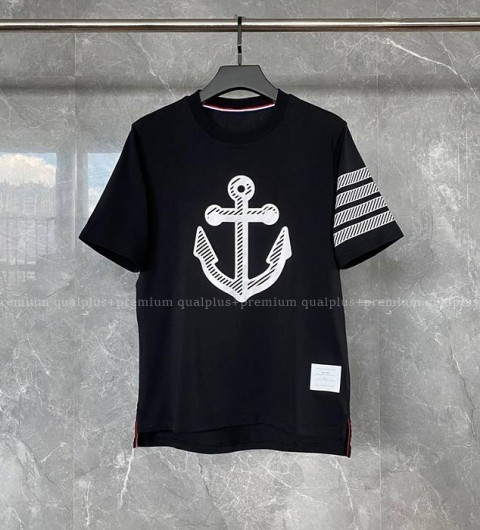 톰브라운 4-바 마린 닻 반팔티셔츠