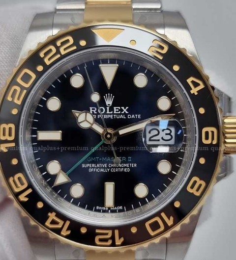 [국내배송] [프리미엄]롤렉스 지엠티마스터2 116713LN 18K옐로우골드 도금 블랙다이얼 콤비 브레이슬릿 로렉스