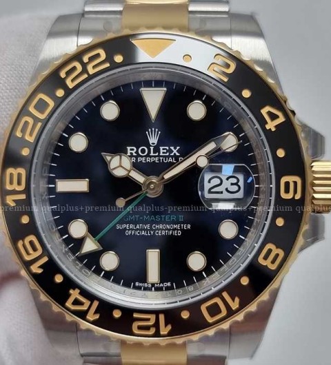 [국내배송] [프리미엄]롤렉스 지엠티마스터2 116713LN 18K옐로우골드 도금 블랙다이얼 콤비 브레이슬릿 로렉스