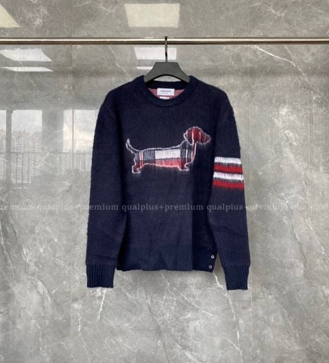 톰브라운 도그 4-바 앙고라 니트