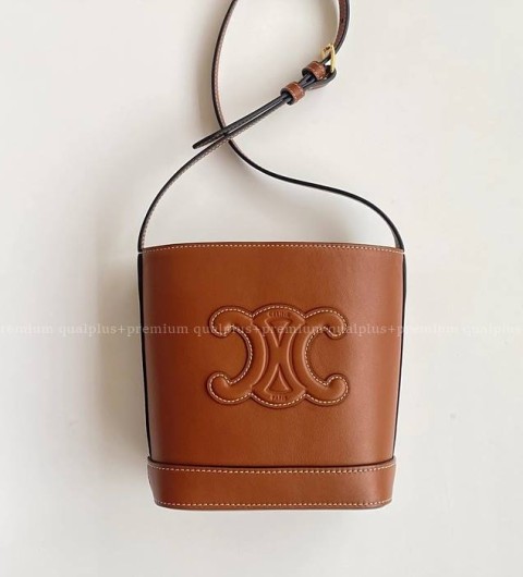 셀린느 퀴르 트리오페 버킷 숄더백 미니