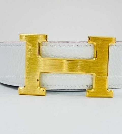 [국내배송] 에*메스 금장 화이트 소가죽 벨트