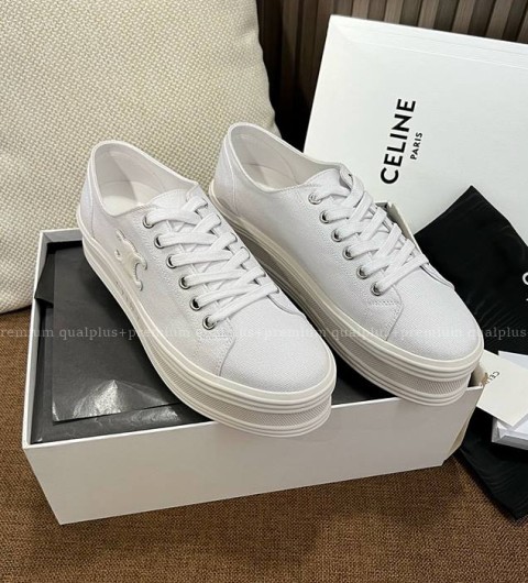 셀린느 제인 로우 레이스업 스니커즈 여성용