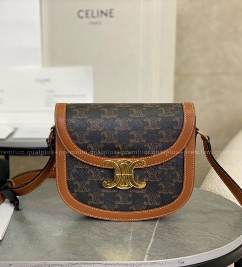 셀린느 110412 트리오페 베사체 숄더백 틴