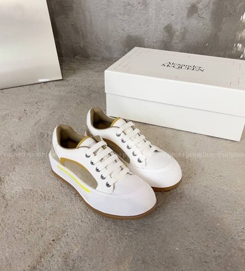 알렉산더맥퀸 데크 레이스업 플림솔 스니커즈 남녀공용