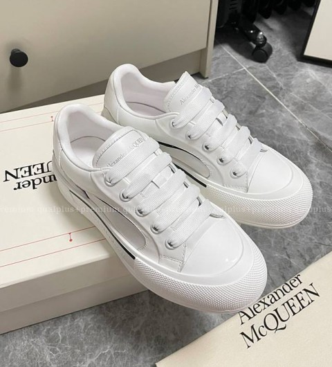 알렉산더맥퀸 데크 레이스업 플림솔 스니커즈 남녀공용