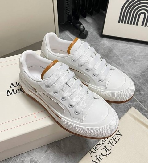 알렉산더맥퀸 데크 레이스업 플림솔 스니커즈 남녀공용