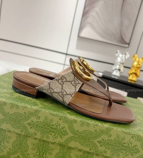 구찌 블론디 T-스트랩 샌들 슬리퍼 여성용