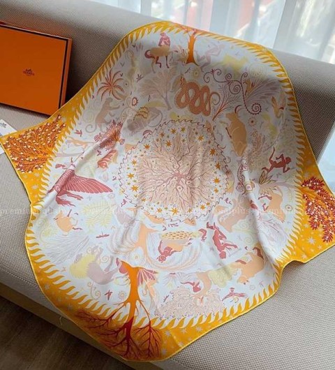 에르메스 수스 르 샤르메 오르페우스 더블 페이스 90 스카프