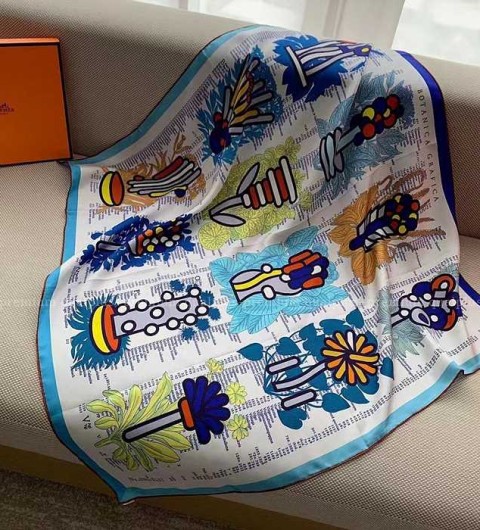 에르메스 BOTANICA GRAFICA 보타니카 그라피카 90 스카프