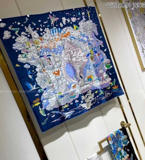 에르메스 Sur Mon Nuage 까레 90 스카프