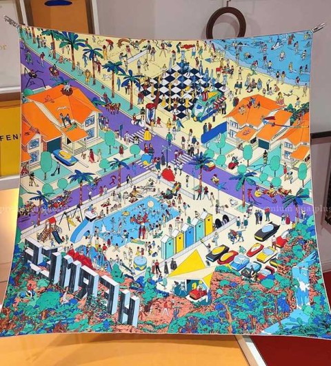 에르메스 온더비치 까레 90 스카프