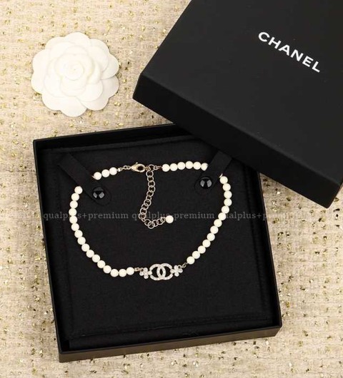샤넬 CC 진주 초커 목걸이 여성용