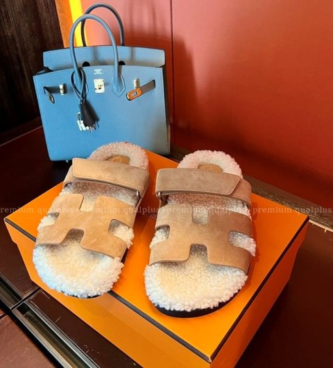 에르메스 시프레 시어링 샌들 슬리퍼 여성용