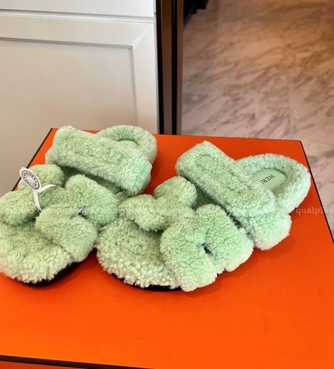 에르메스 시프레 시어링 샌들 슬리퍼 여성용