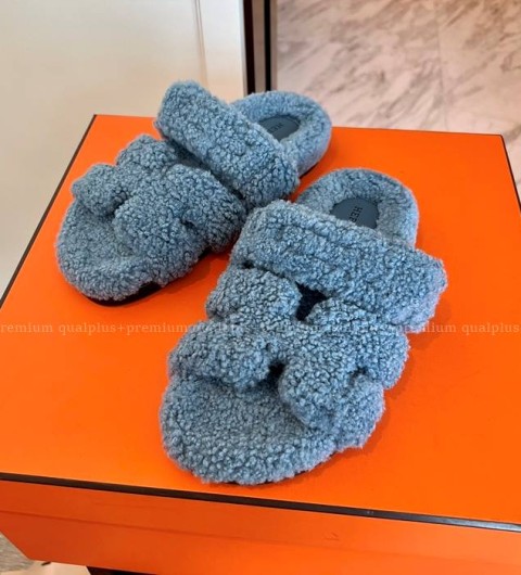 에르메스 시프레 시어링 샌들 슬리퍼 여성용