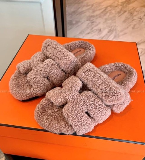 에르메스 시프레 시어링 샌들 슬리퍼 여성용