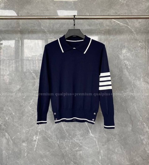 톰브라운 4-바 카라 니트 여성용