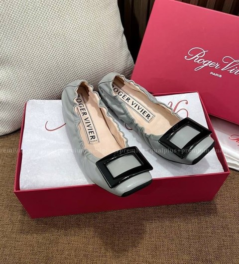 로저비비에 비브 포켓 래커드 버클 발레리나 플랫슈즈 여성용