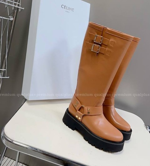 셀린느 하네스 벌키 바이커 부츠 여성용