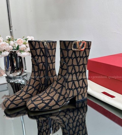 발렌티노 TOILE ICONOGRAPHE VLOGO TYPE 숏 부츠 여성용