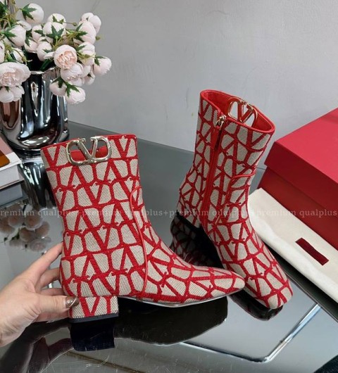 발렌티노 TOILE ICONOGRAPHE VLOGO TYPE 숏 부츠 여성용
