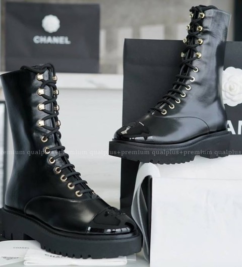 샤넬 레이스업 부츠 여성용