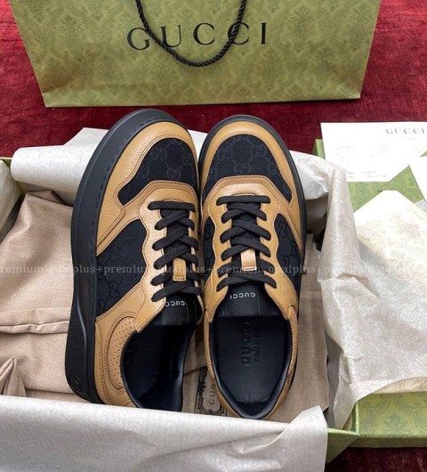 구찌 웹디자인 GG 카멜 스니커즈 남성용