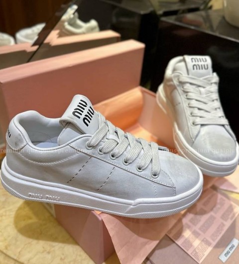 미우미우 블리치드 스니커즈 여성용