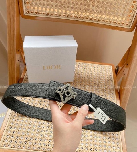 디올 레터링 로고 벨트 4cm