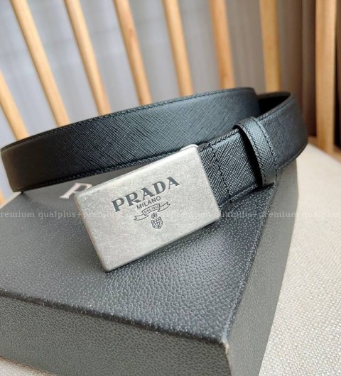 프라다 사피아노 가죽 벨트 3.5cm