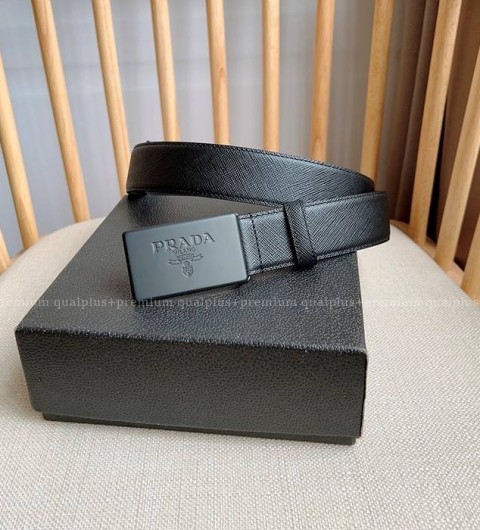 프라다 사피아노 가죽 벨트 3.5cm