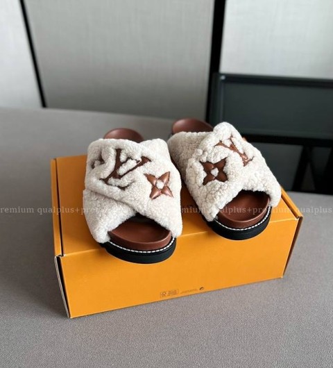 루이비통 모노그램 램스울 슬리퍼 여성용