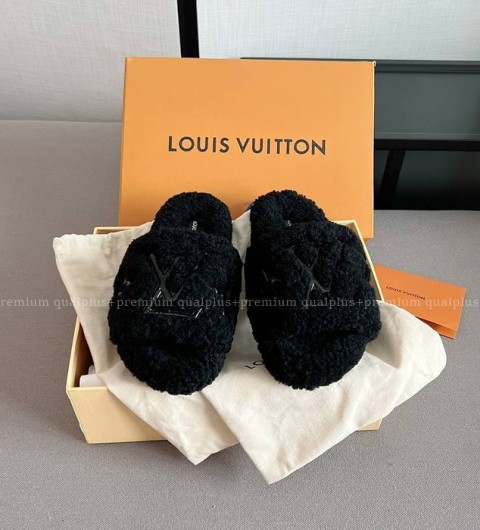 루이비통 LV 램스울 슬라이드 슬리퍼 여성용
