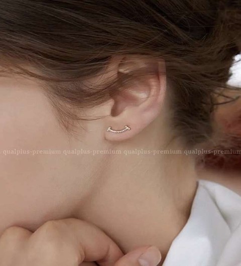 [국내배송] 티*니 더블티 스마일 귀걸이 (2color)