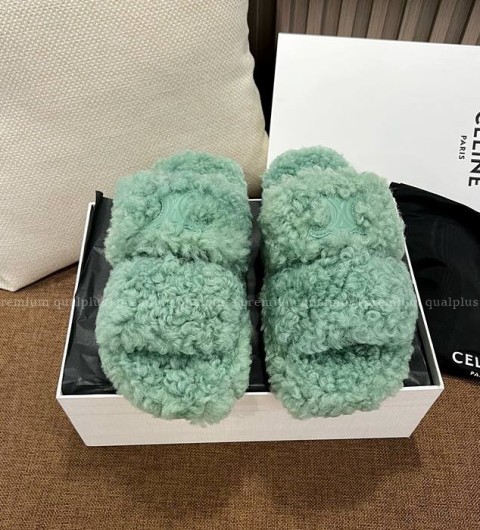 셀린느 트리오페 램스울 슬리퍼 여성용