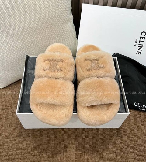셀린느 트리오페 램스울 슬리퍼 여성용