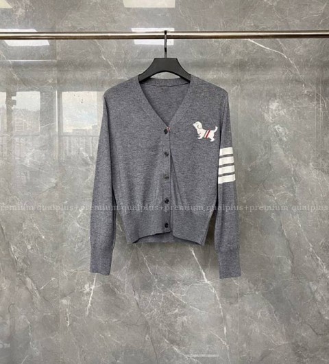 톰브라운 4-바 도그 인따르시아 가디건 여성용