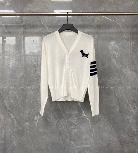 톰브라운 4-바 도그 인따르시아 가디건 여성용