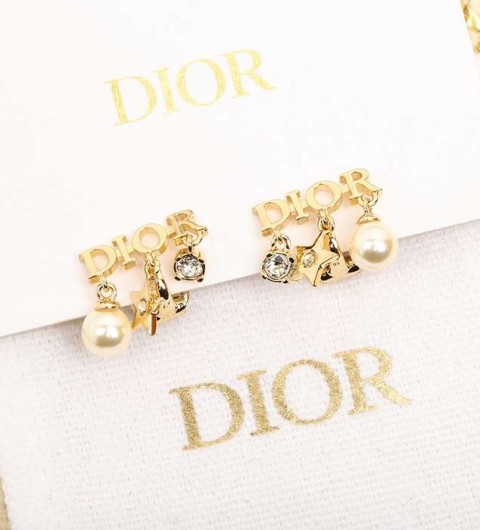 디올 로고 귀걸이