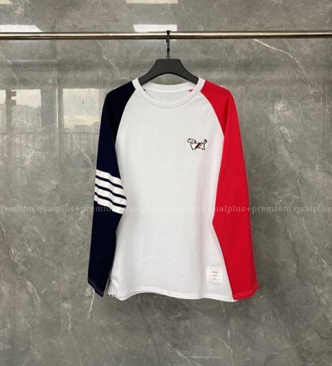 톰브라운 4-바 도그 인따르시아 나그랑 긴팔티셔츠