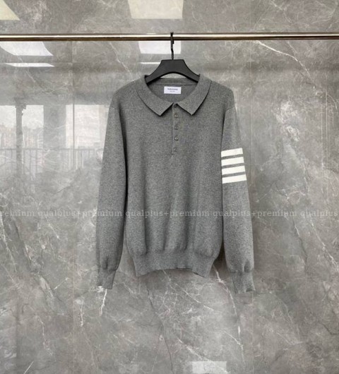 톰브라운 4-바 폴로 니트