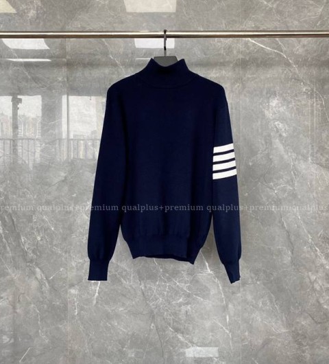 톰브라운 4-바 하이넥 니트