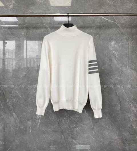 톰브라운 4-바 하이넥 니트