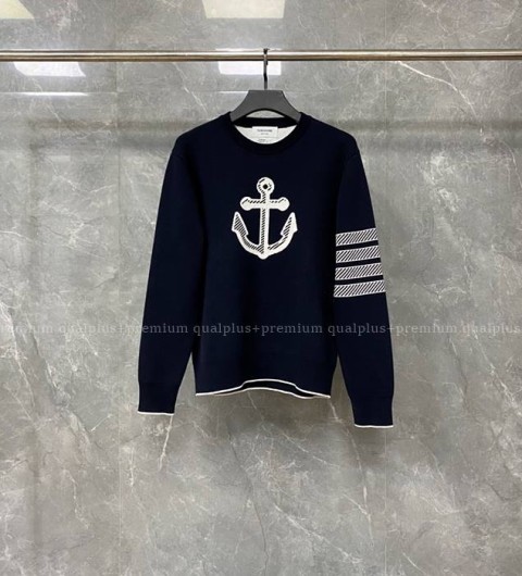 톰브라운 4-바 앵커 인따르시아 니트