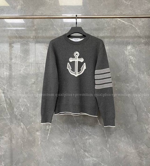 톰브라운 4-바 앵커 인따르시아 니트