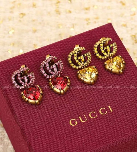 구찌 더블 G 하트 귀걸이 (2color)