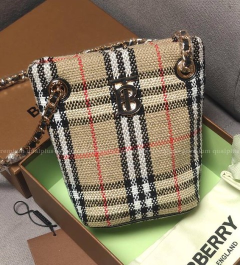 버버리 롤라 빈티지 체크 부클레 버킷백 미니