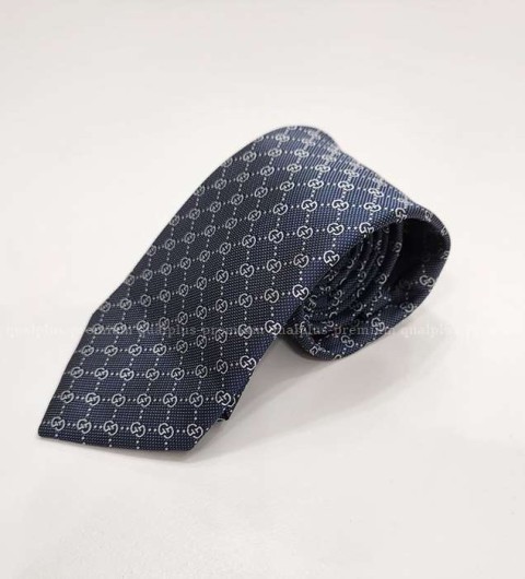 [국내배송] 구* GG 패턴 실크 넥타이