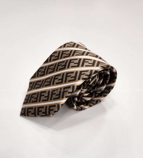 [국내배송] 펜* FF 패턴 실크 넥타이